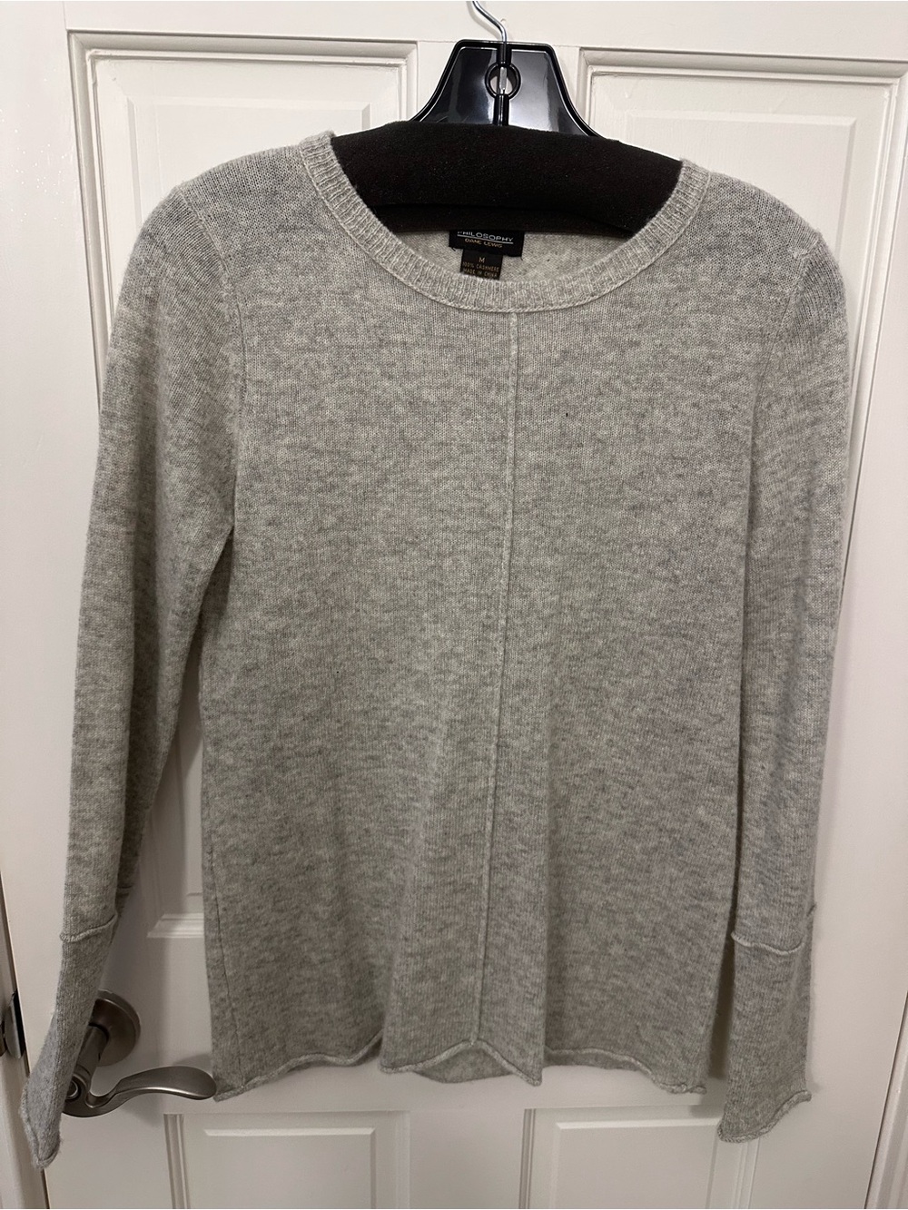 Philosophy Light Gray Scoop Neck Sweater